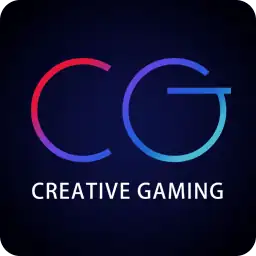 โลโก้ Creative Gaming วงกลมสีฟ้า